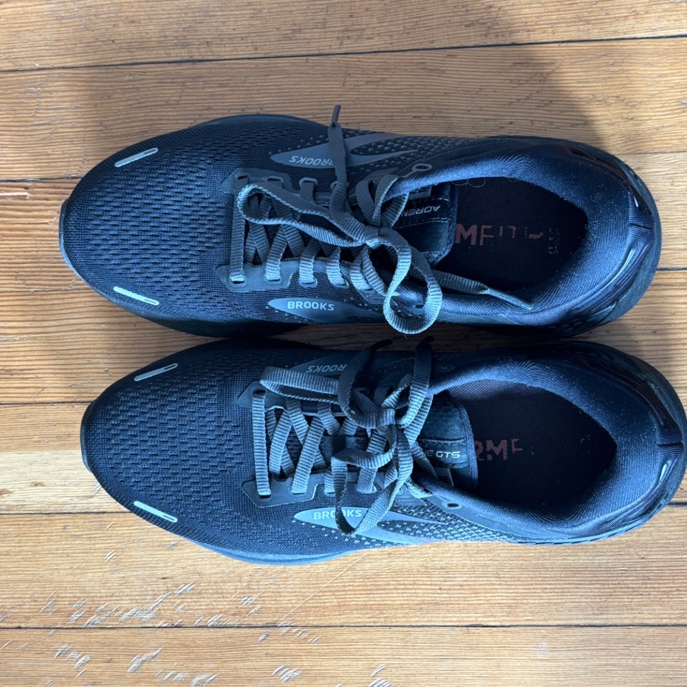 Brooks Adrenaline 22 Women’s Running Shoes Black Mesh Breathable Lace-Up - Picture 4 of 6